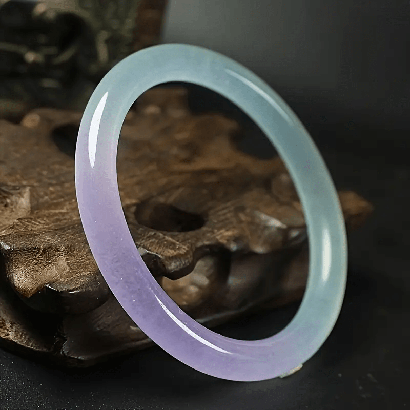 Elegant Gradient Purple-Green Natural Stone Bracelet